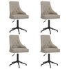vidaXL Chaises &agrave; manger pivotantes lot de 4 Gris clair Velours