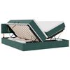 vidaXL Lit de Rangement avec matelas Vert fonc&eacute; 90 x 200 cm