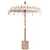 vidaXL Parasol balinais avec base Cr&egrave;me 185 x 185 x 260 cm