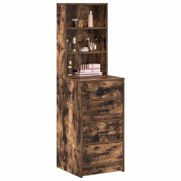 vidaXL Haut Armoire Ch&ecirc;ne fum&eacute; 40 x 41 x 135 cm Bois d'ing&eacute;nierie