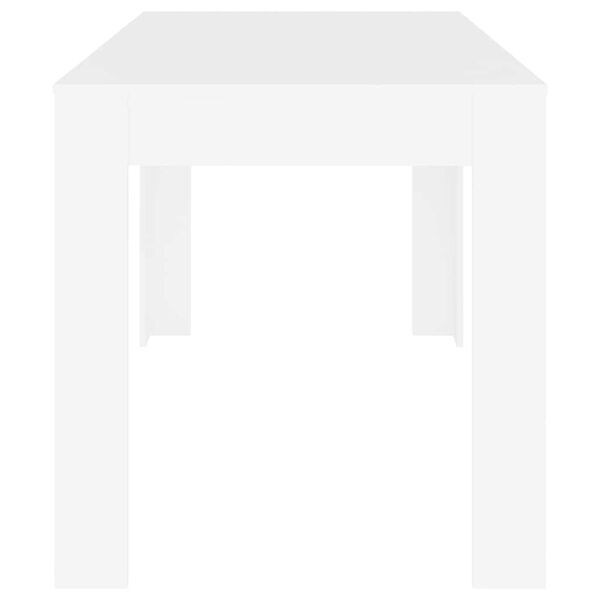 vidaXL Table à manger Blanc 140x74,5x76 cm Bois d'ingénierie