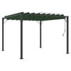 vidaXL Gazebo avec toiture louv&eacute;e Vert 3 x 3 x 2,14 m