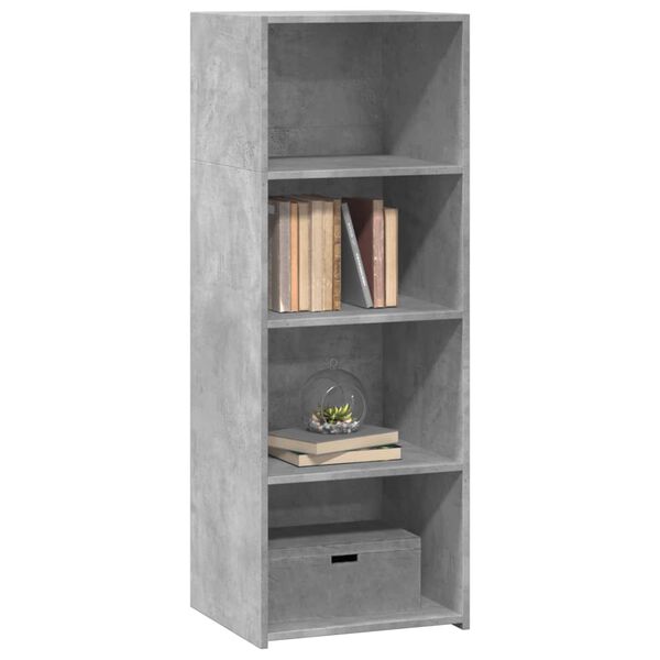 vidaXL Buffet haut gris b&eacute;ton 45x41x124 cm bois d'ing&eacute;nierie