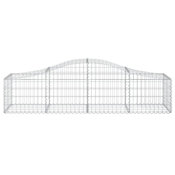 vidaXL Paniers à gabions arqués 10 pcs 200x50x40/60 cm fer galvanisé