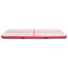 vidaXL Tapis gonflable de gymnastique avec pompe 300x100x15cm PVC Rose