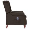 vidaXL Fauteuil de massage inclinable Marron fonc&eacute; Tissu
