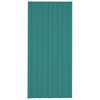 vidaXL Panneaux de toiture 12 pcs Acier galvanis&eacute; Vert 100x45 cm