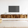 vidaXL Ensemble de meubles TV 3 pcs Ch&ecirc;ne fum&eacute; Bois d'ing&eacute;nierie