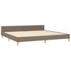 vidaXL Cadre de lit sans matelas taupe 200x200 cm tissu