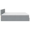 vidaXL Lit ottoman avec matelas gris clair 160x200 cm tissu