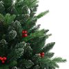 vidaXL Sapin de No&euml;l artificiel &agrave; charni&egrave;res avec baies rouges 120 cm
