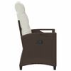 vidaXL Chaise de jardin 2 pcs Marron et Cr&egrave;me 56 x 60 x 112 cm