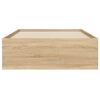 vidaXL Cadre de lit avec tiroirs sans matelas chêne sonoma 100x200 cm