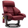 vidaXL Fauteuil de massage TV inclinable rouge bordeaux similicuir