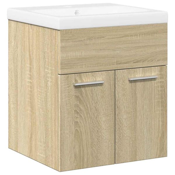 vidaXL Ensemble de meubles de salle de bain 2 pcs chêne sonoma