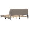 vidaXL Cadre de lit sans matelas Hvar taupe 180x200 cm tissu