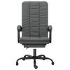 vidaXL Fauteuil inclinable de bureau Gris foncé Tissu