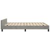 vidaXL Cadre de lit sans matelas gris clair 140x190 cm velours