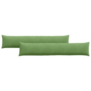 vidaXL Coussins de canap&eacute; 2 pcs Vert clair 200 x 40 cm