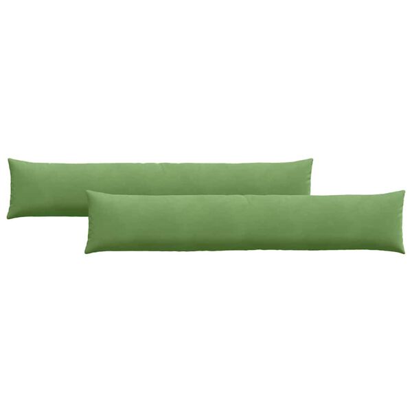 vidaXL Coussins de canap&eacute; 2 pcs Vert clair 200 x 40 cm