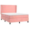 vidaXL Sommier &agrave; lattes de lit avec matelas Rose 140x190 cm Velours