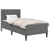 vidaXL Cadre de lit avec matelas Gris fonc&eacute; 90 x 200 cm Velours