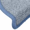 vidaXL Tapis d'escalier 15 pi&egrave;ces 65 x 24 x 4 cm Gris clair et bleu Demi-rond Grand