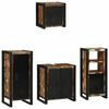 vidaXL Ensemble de mobilier de salle de bain 4 pc Multicolore et noir