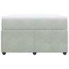 vidaXL Sommier &agrave; lattes de lit et matelas Gris clair 120x200cm Velours