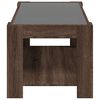 vidaXL Table basse avec LED chêne marron 93x53x45 cm bois d'ingénierie