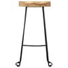 vidaXL Tabourets de bar Gavin lot de 2 bois de manguier massif