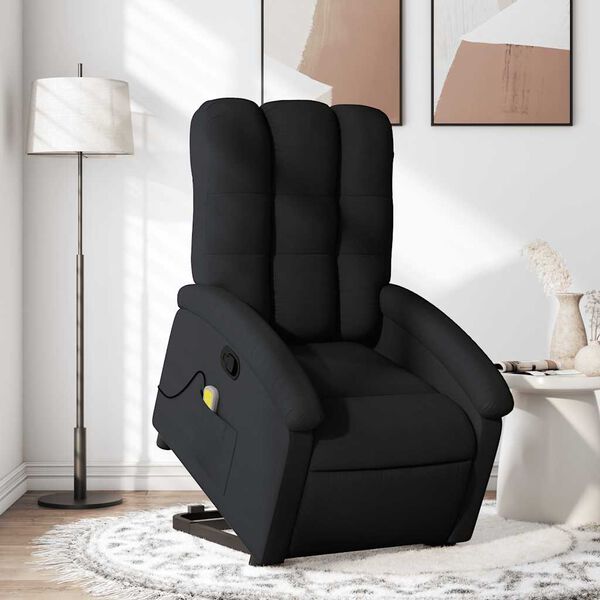 vidaXL Fauteuil de massage inclinable Noir Tissu