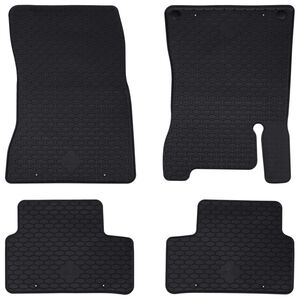 vidaXL Tapis de voiture 4 pcs Noir Caoutchouc