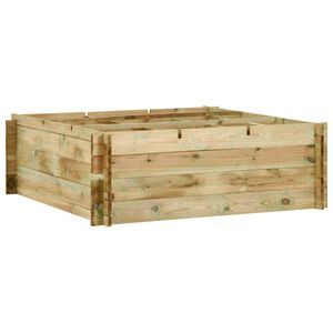 vidaXL Jardini&egrave;re pour l&eacute;gumes Bois de pin impr&eacute;gn&eacute; 120x120x40 cm