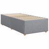 vidaXL Sommier &agrave; lattes de lit avec matelas Gris clair 90x200 cm Tissu