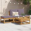 vidaXL Salon de jardin 4 pcs avec coussins Bois d'acacia solide