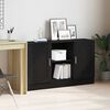 vidaXL Buffet Ch&ecirc;ne noir 120 x 30,5 x 70 cm Bois d'ing&eacute;nierie
