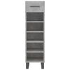 vidaXL Armoire &agrave; chaussures gris b&eacute;ton 30x35x105 cm bois d'ing&eacute;nierie