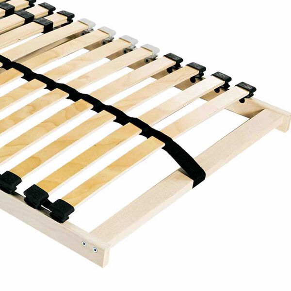 vidaXL Sommier à lattes Marron 70 x 190 cm Bois de hêtre massif