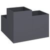 vidaXL Cache-pot de jardin Anthracite 80 x 80 x 60 cm Acier