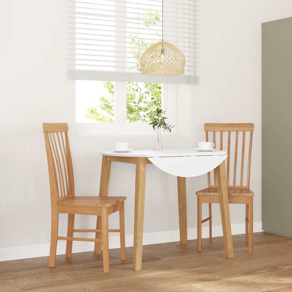 vidaXL Chaises &agrave; manger 2 pcs bois massif caoutchouc