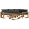 vidaXL Ensemble de canap&eacute;s d'ext&eacute;rieur 5 pc Naturel et Anthracite