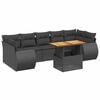 vidaXL Salon de jardin 8 pcs avec coussins noir r&eacute;sine tress&eacute;e