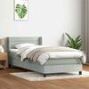 vidaXL Sommier &agrave; lattes de lit et matelas gris clair 80x220 cm velours