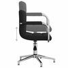 vidaXL Chaise pivotante de bureau Noir Tissu
