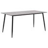 vidaXL Table &agrave; manger Gris 140x70x75 cm MDF