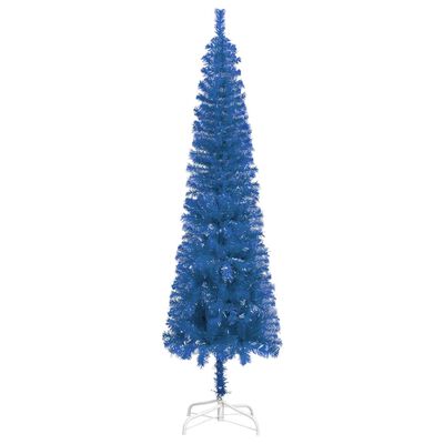 vidaXL Sapin de Noël étroit Bleu 240 cm