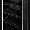 vidaXL Armoire &agrave; chaussures avec housse 58 x 28 x 106 cm Tissu Noir