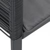 vidaXL Chaises de jardin avec coussins lot de 2 noir r&eacute;sine tress&eacute;e