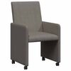 vidaXL Chaises de Salle &agrave; Manger avec Roues 2 pc Gris clair